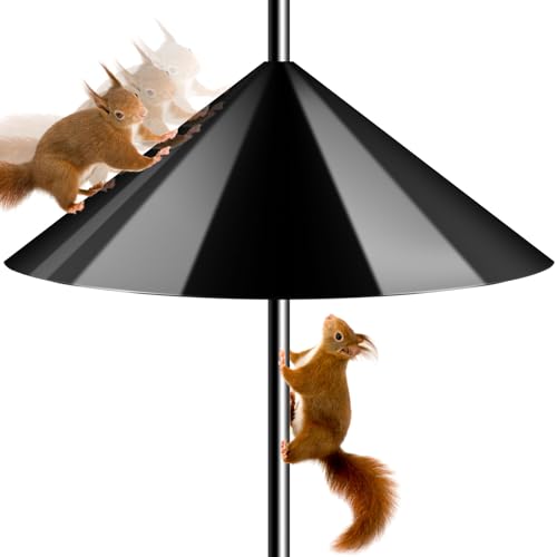 Black 19 Inch Squirrel Baffle for Bird Feeder Pole D259