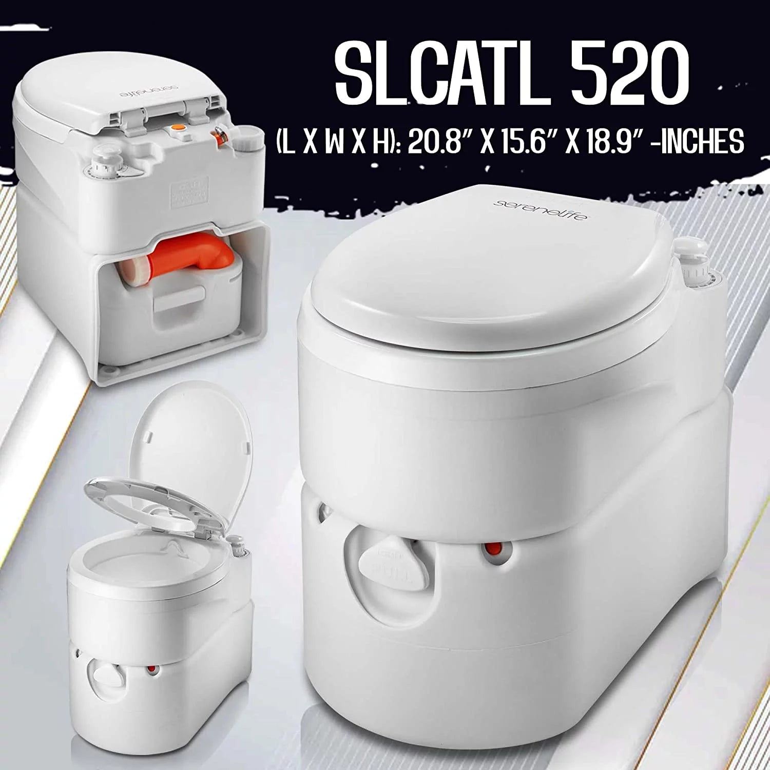 Outdoor Portable Cassette Toilet with Detachable Waste Holding Tank B586090