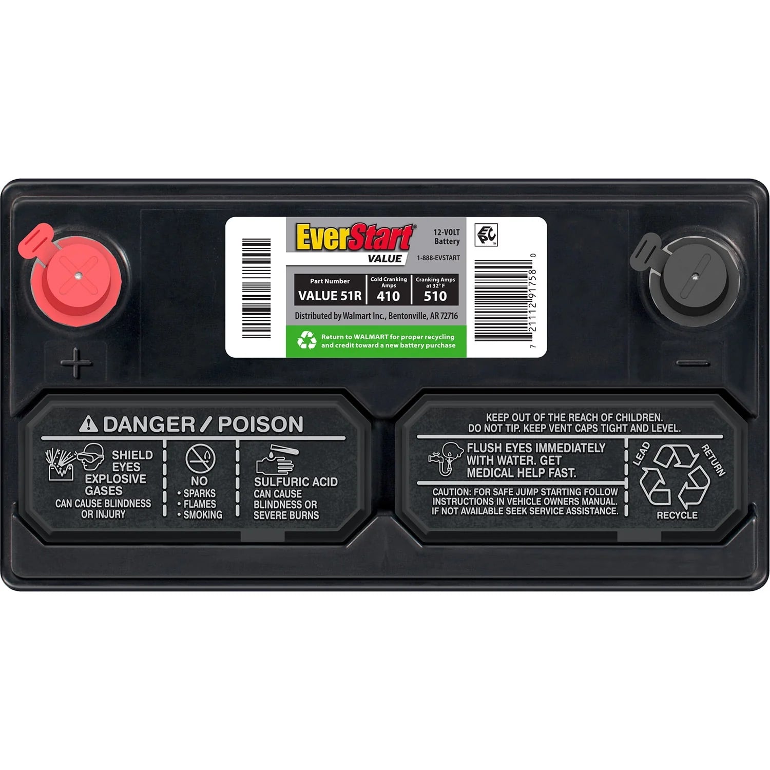 Group Size 51R 12 Volt Lead Acid Automotive Battery K55019