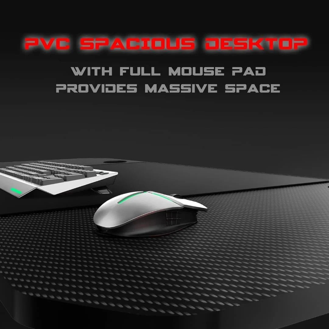 55 Inch Ergonomic Gaming Desk with Full Desk Mouse Pad W213816