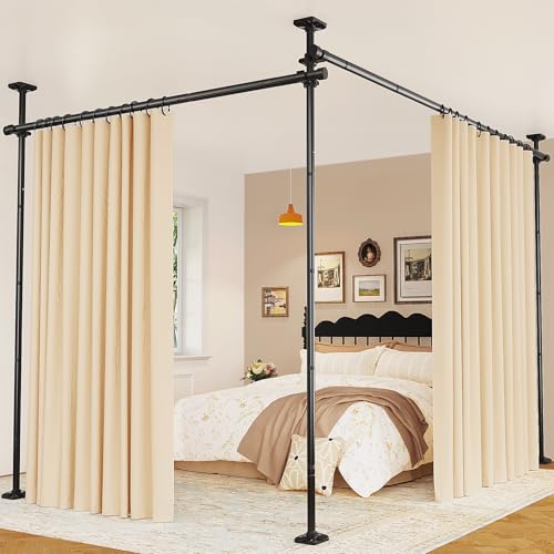 Black Adjustable Room Divider N477