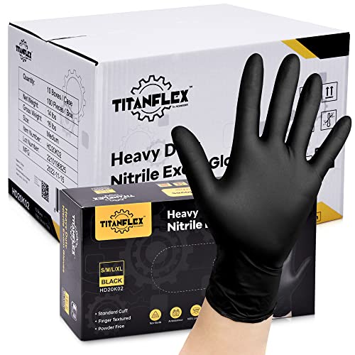 Black 6-mil Disposable Nitrile Exam Gloves N4667