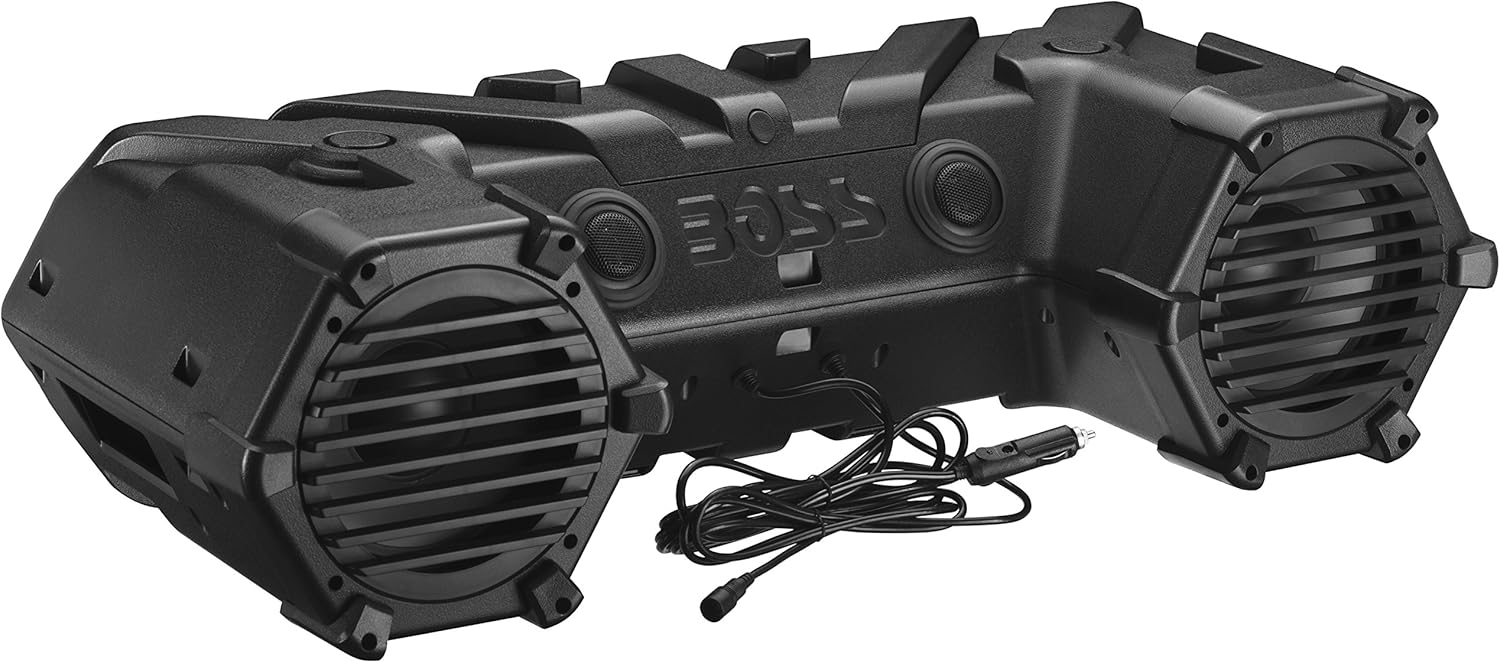 Weatherproof ATV Soundbar with 8 Inch Speakers and LED Light Bar M34689