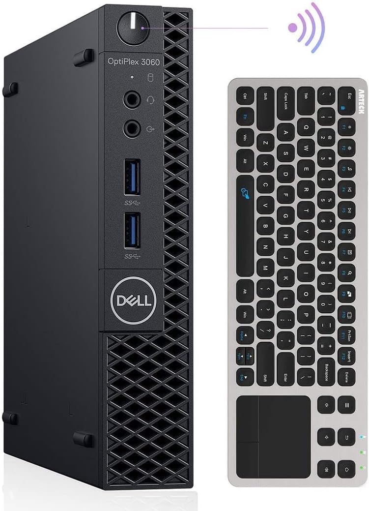Mini PC Intel i7-8700T 32GB DDR4 512GB SSD WiFi 6E HDMI Dual Monitor Support Wireless Touch Keyboard V9884