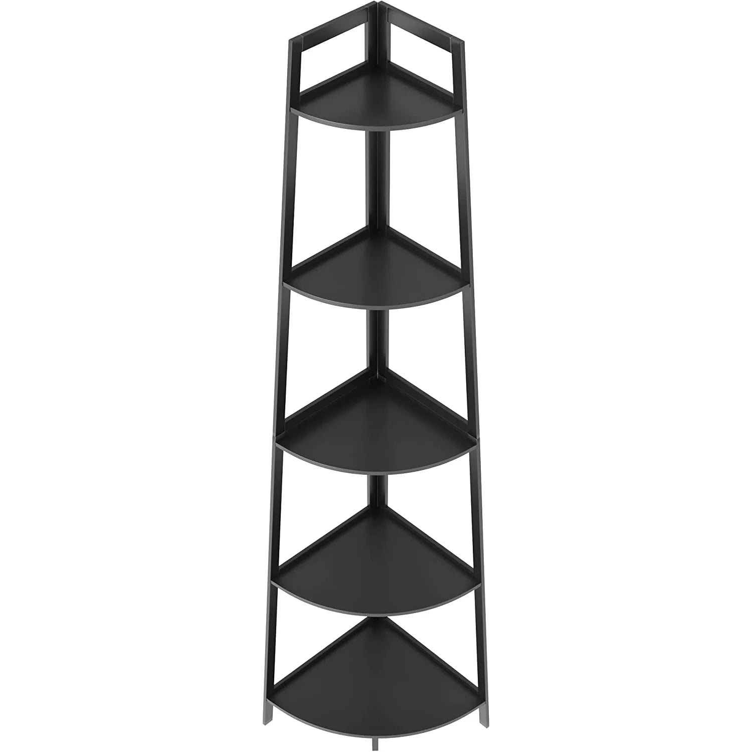 Black 5-Tier Corner Bookshelf F136