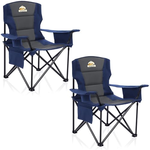 Oversized Red Folding Camping Chair Set of 2 with Carry Bag U1584