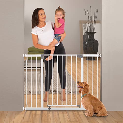 White Extra-Wide Baby Safety Gate K8534