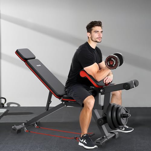 800lbs Adjustable Weight Bench with Leg Extension X67758