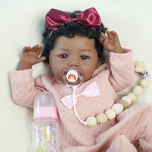 18-Inch Realistic Lifelike African American Handmade Doll G536023