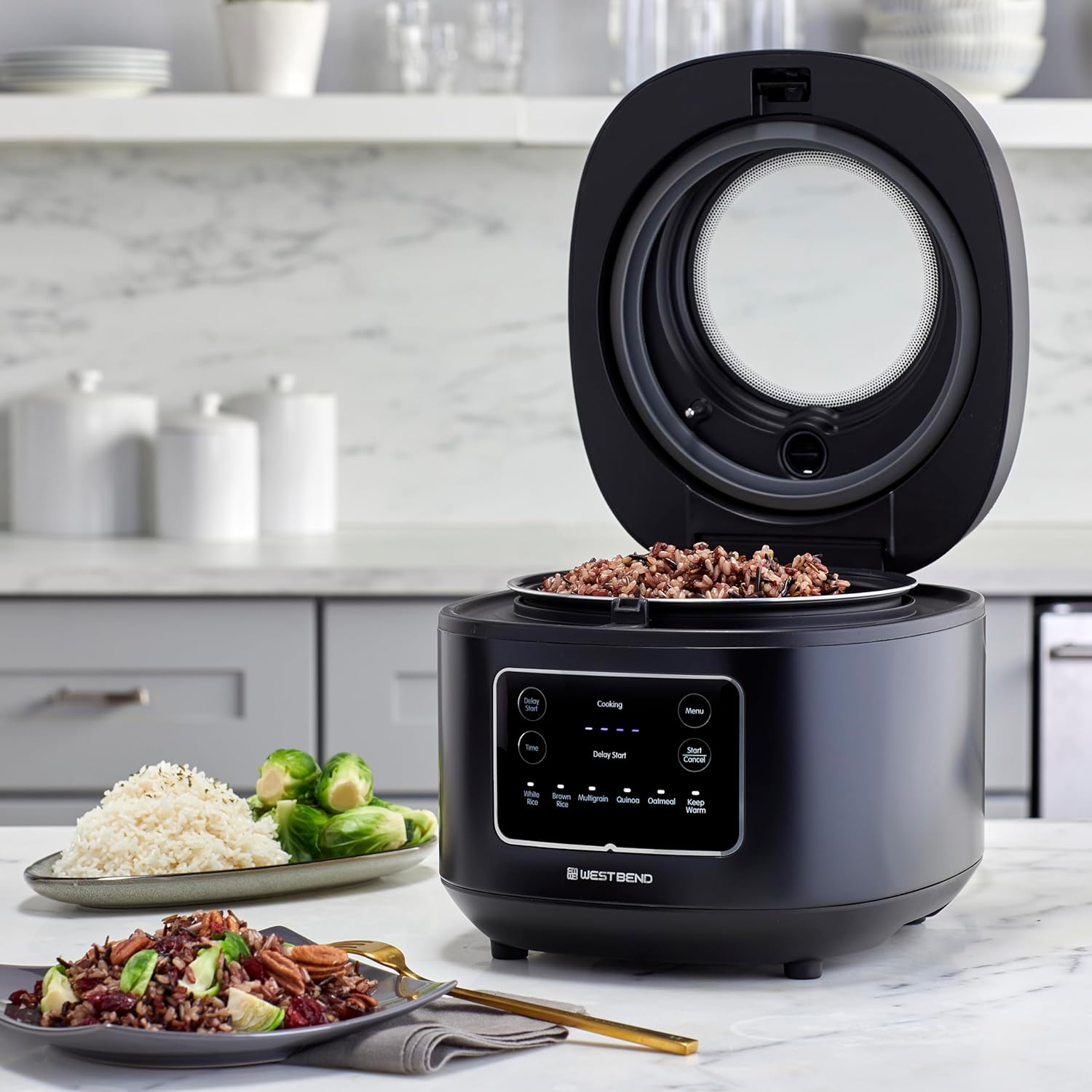 12 Cups Black Rice Cooker with Steam Basket F566820