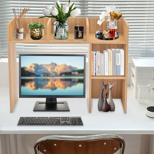 Wood Desktop Bookshelf Storage V807678
