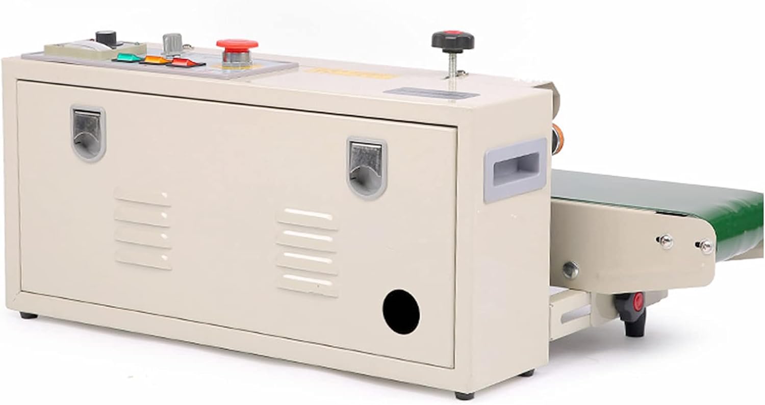 Continuous Sealing Machine Automatic Band Sealer with Digital Thermostat for Plastic Poly Bag Film 110V P565
