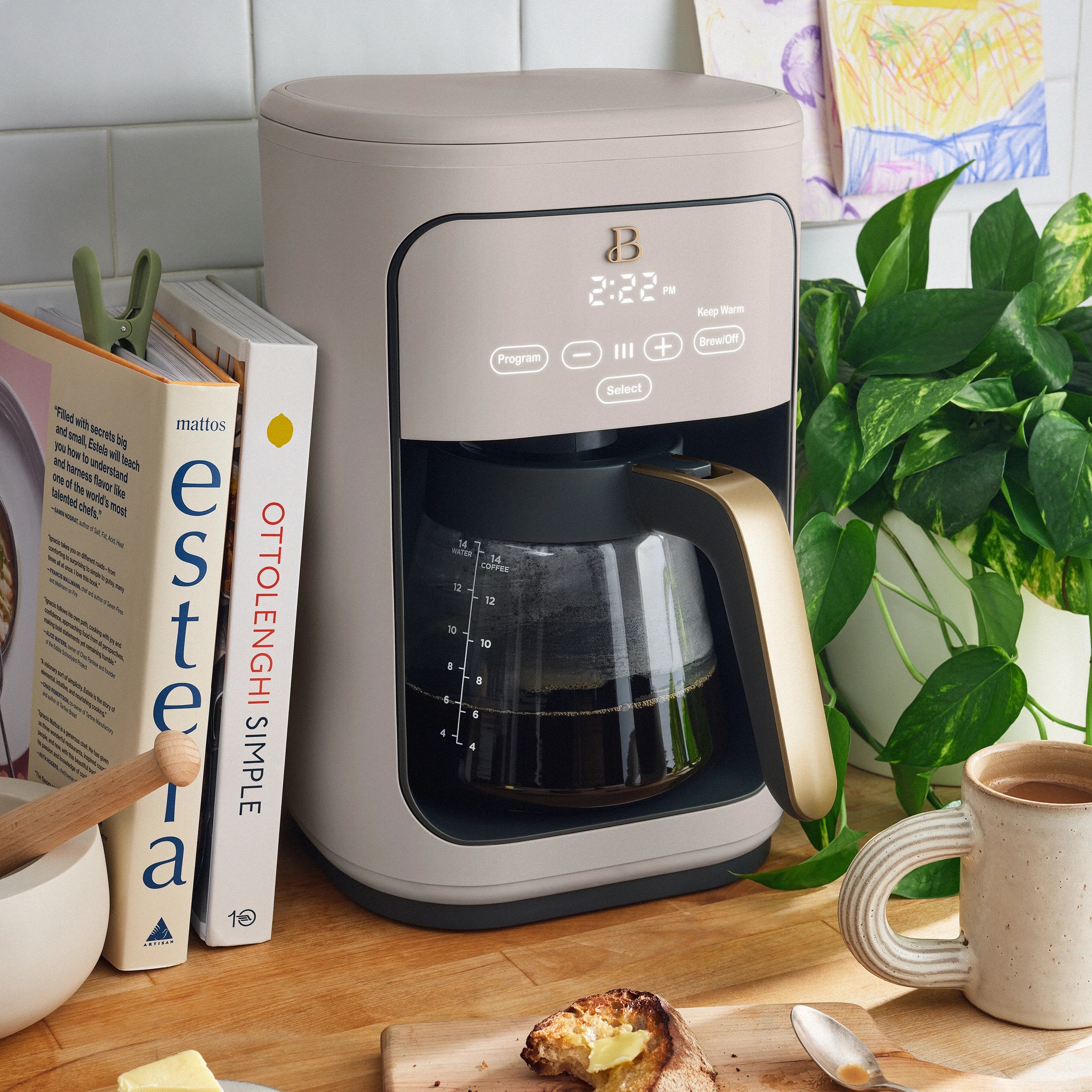 14-Cup Programmable Drip Coffee Maker with Touch-Activated Display J362