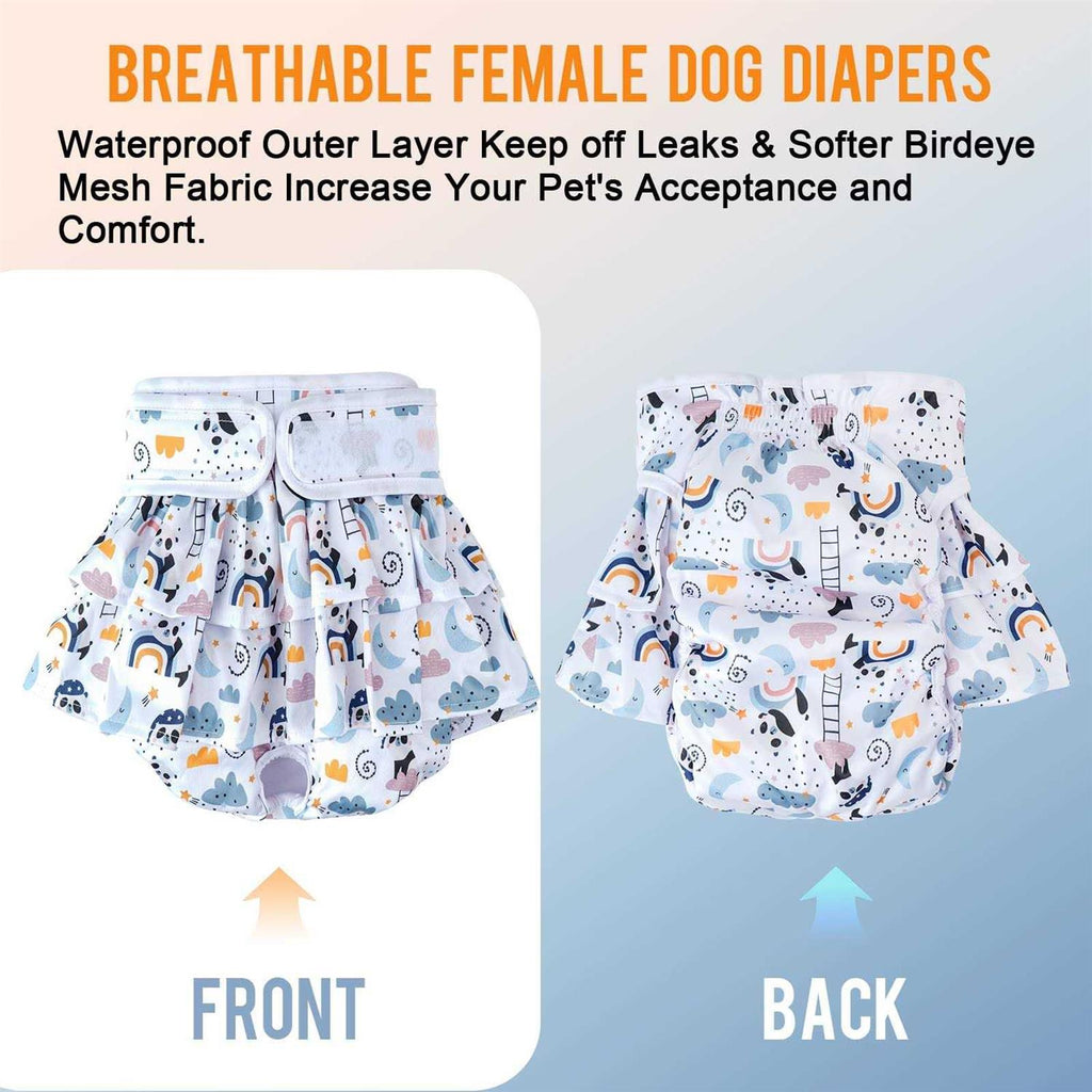 Washable Dog Diapers Female 3 Pack Reusable Puppy Diapers X2180
