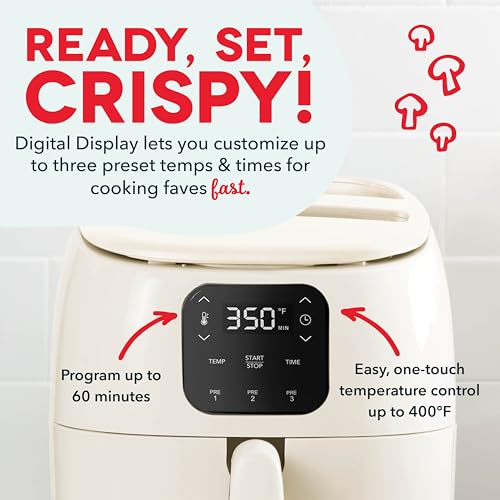 Compact Grey 2.6 Qt Electric Air Fryer Oven F6770