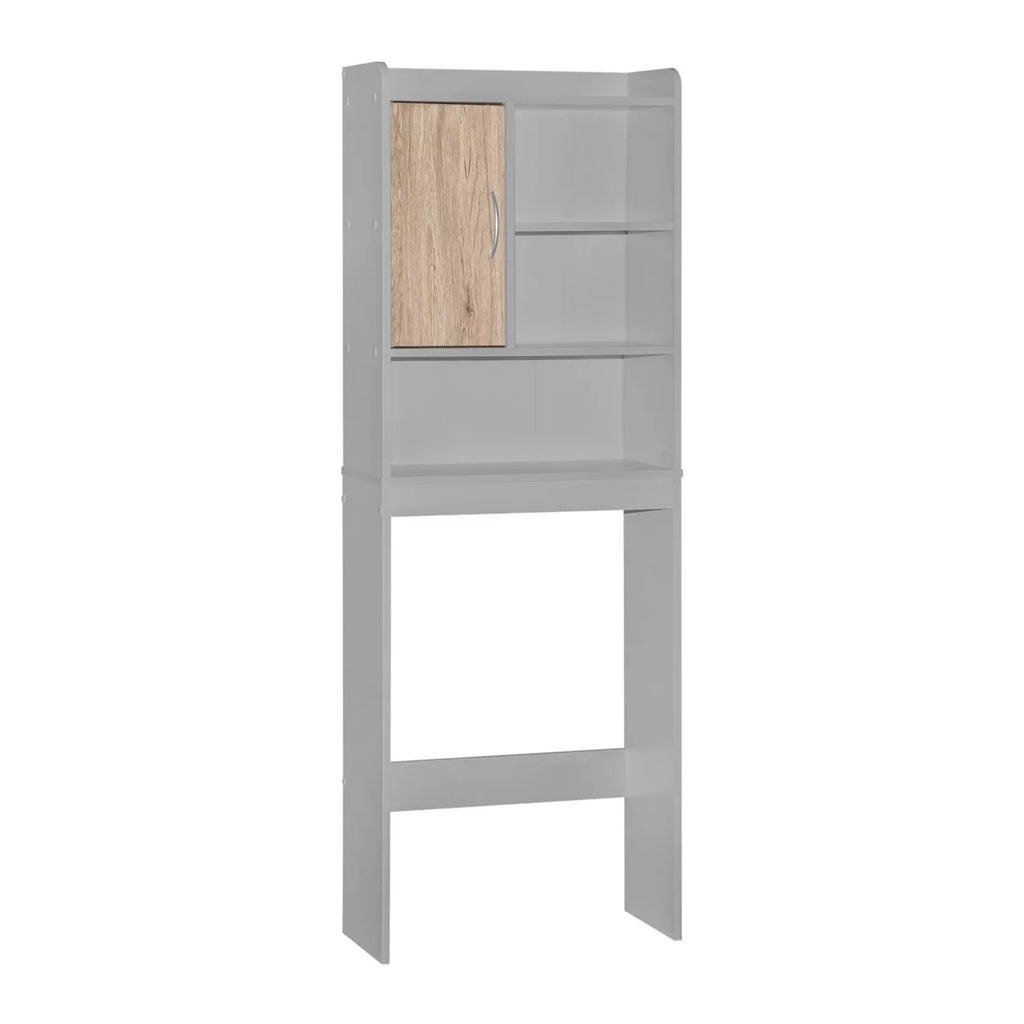 Over-the-Toilet Storage Cabinet in Light Gray & Natural Oak H765
