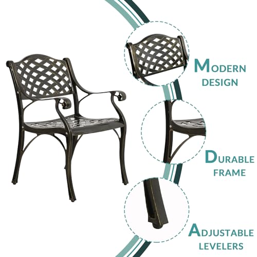 9-Piece Cast Aluminum Outdoor Dining Set with 8 Chairs and Oval Table I2273