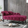 Grey Velvet Tufted Upholstered Lounge Chair with Pillow T2293