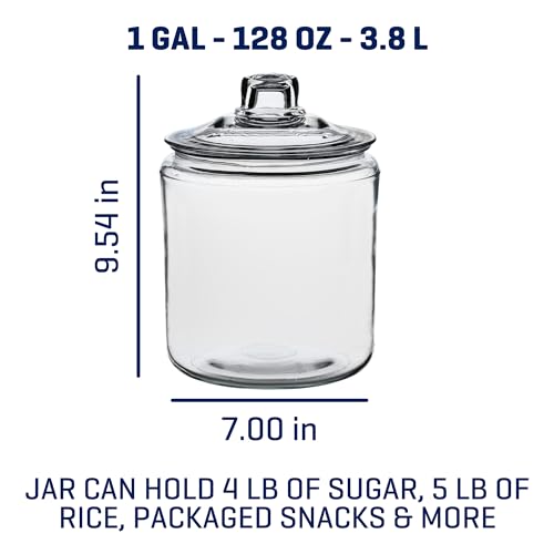 1 Gallon Glass Jar with Lid, Set of 2 M276568