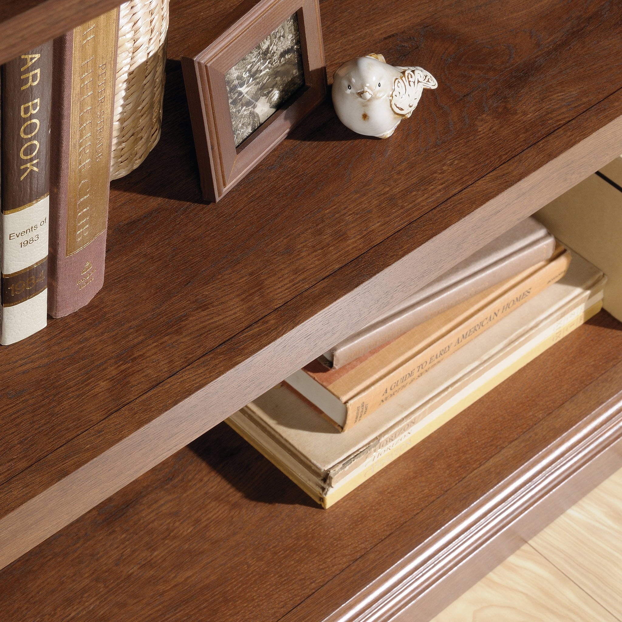 Oiled Oak Finish 2-Shelf Bookcase C5297