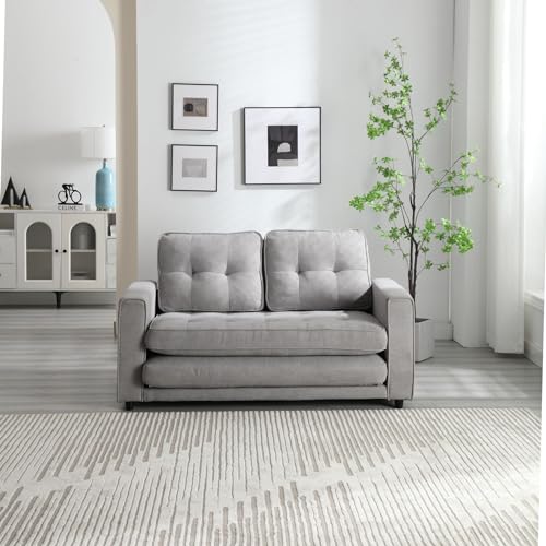 Dark Grey Convertible Folding Futon Sofa Bed N4840