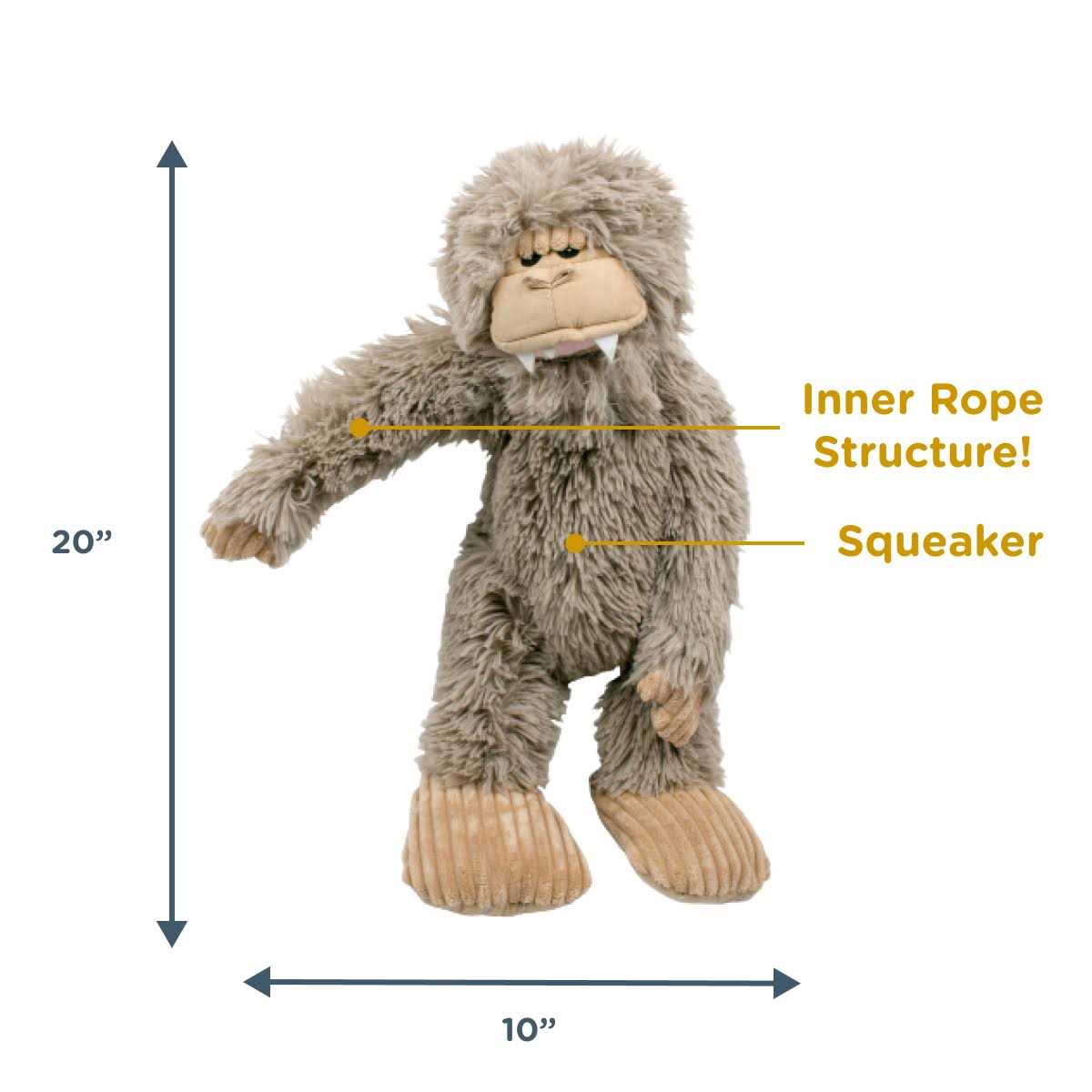 Stuffless Big Foot Dog Toy F193929