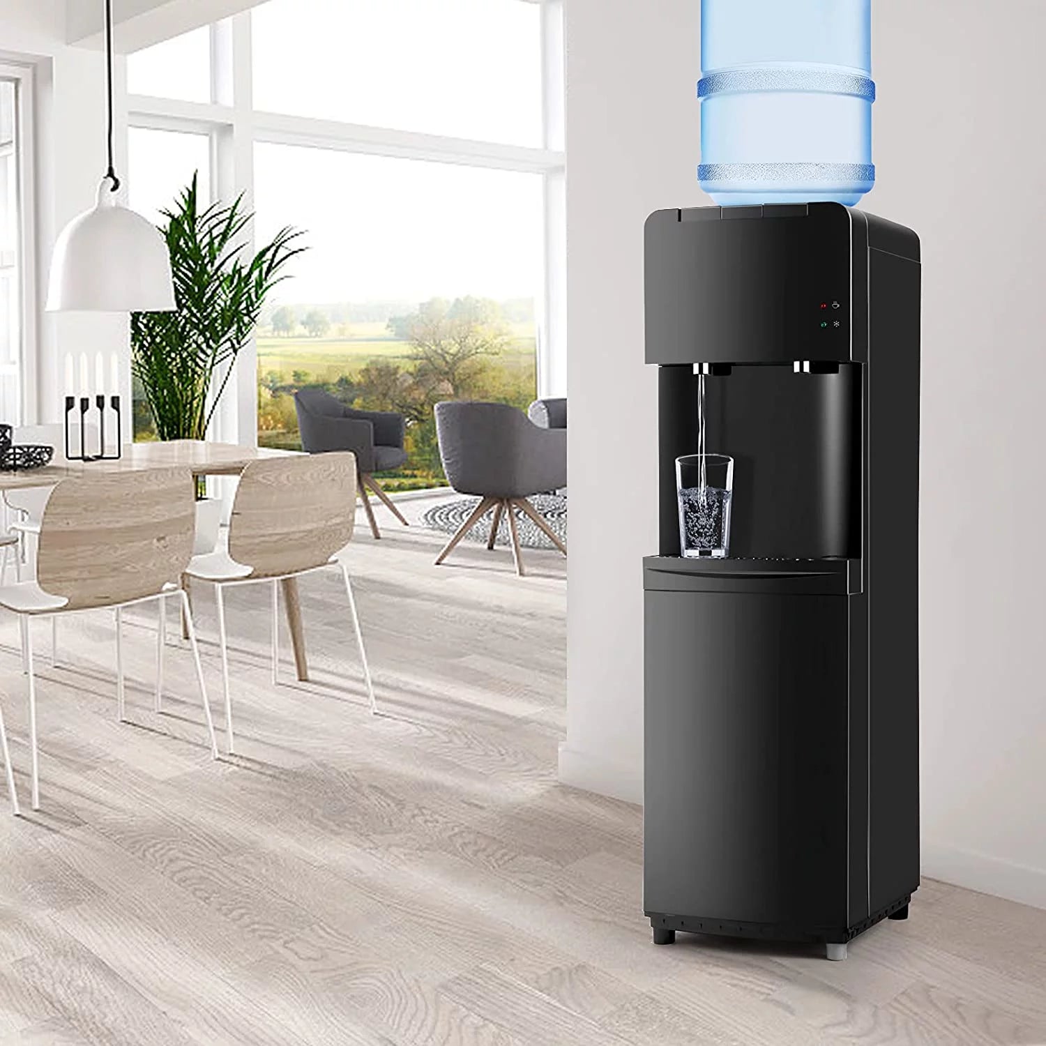 5 Gallon Top Loading Hot Cold Water Cooler Dispenser with Child Safety Lock G23327