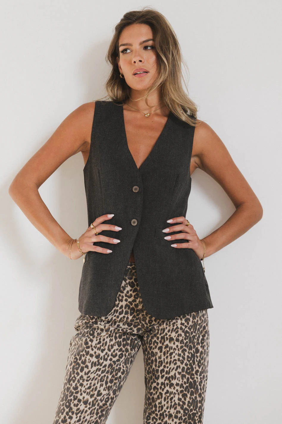 Tweed Vest A979