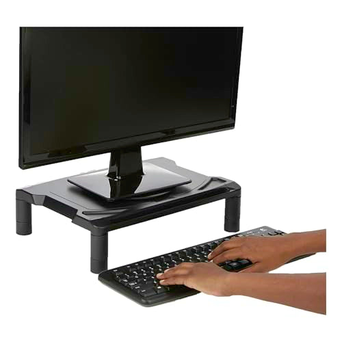 Black Height Adjustable Monitor Stand N377