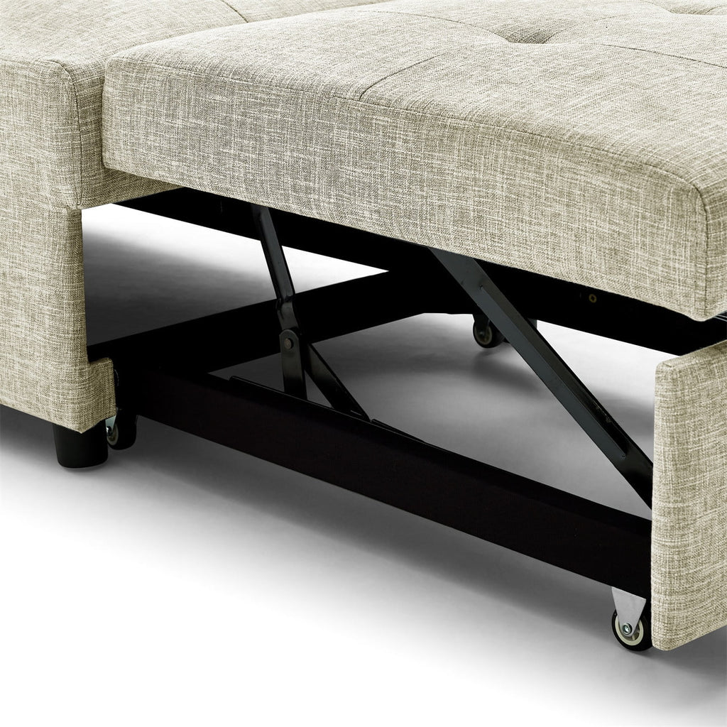 Beige Folding Sofa Bed Chair with Storage Bag V990626