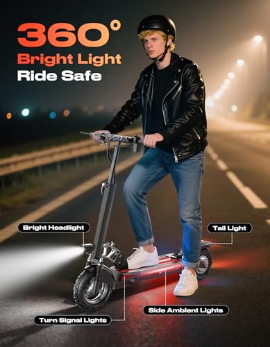 1500W Peak Motor 45 Miles Range 30MPH Top Speed 10" Off Road Tires Dual Suspension Folding Electric Scooter H790391
