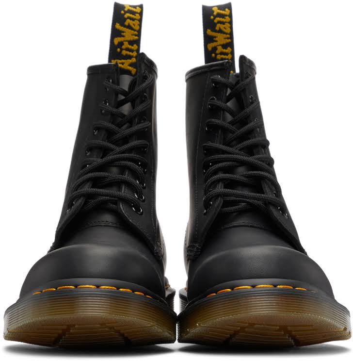 Black Greasy 1460 Boots W6643