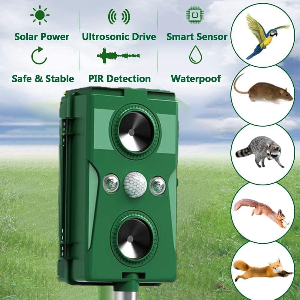 Solar Ultrasonic Repellent Waterproof with Motion Detector M3438