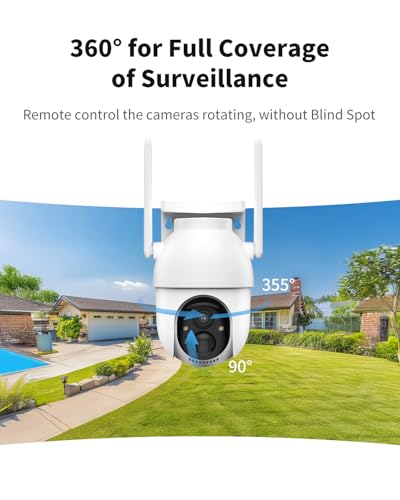 2 Cam Kit Solar Powered 2K Color Night Vision Security Cameras R348