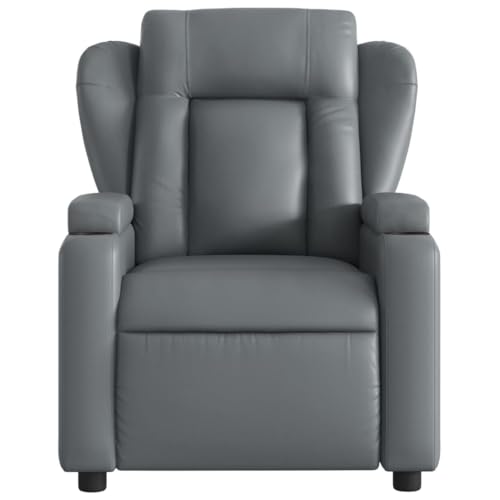 Gray Faux Leather Electric Massage Recliner Chair W80774