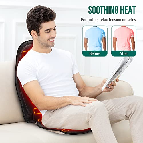 Vibration Back Massager with Heat, Massage Seat Cushion U176