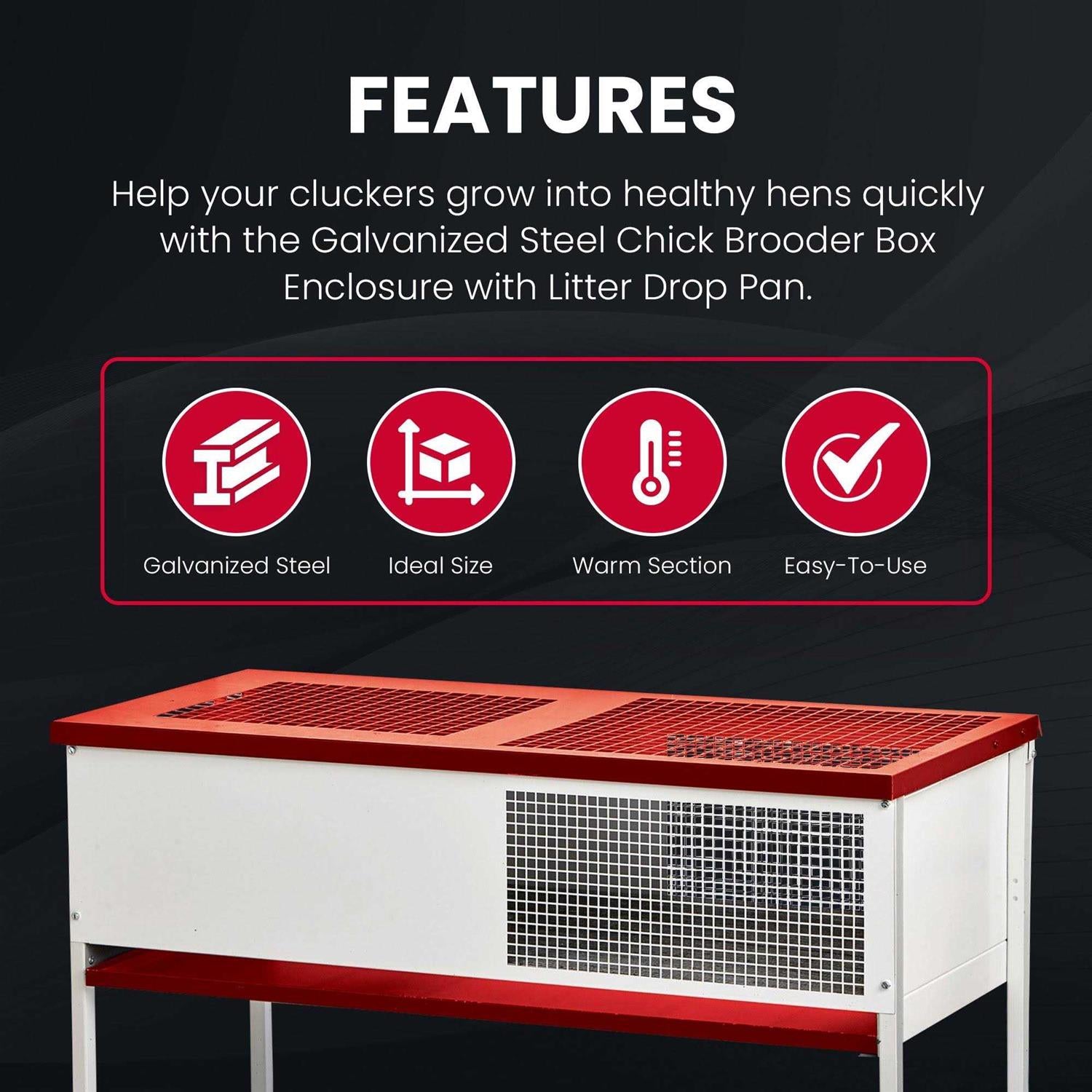 Galvanized Chick Brooder Box V272426
