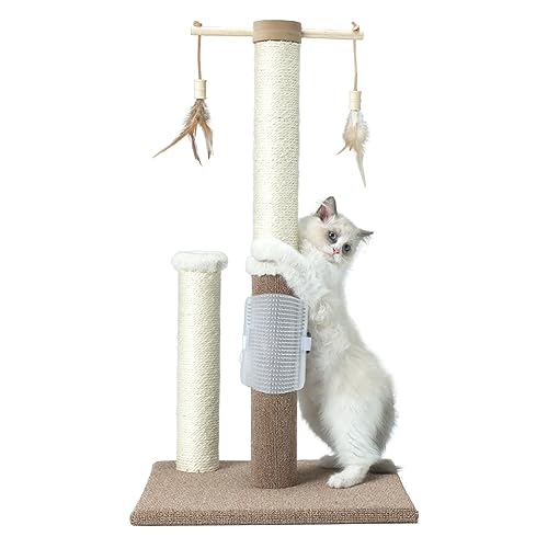 26 inch Sisal Cat Scratching Post with Hanging Ball Toy C101
