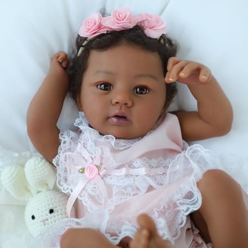 18-Inch Realistic Lifelike African American Handmade Doll G536023
