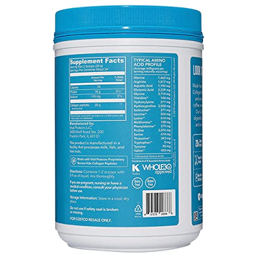 Unflavored Collagen Peptides Dietary Supplement, 24 Oz U2387