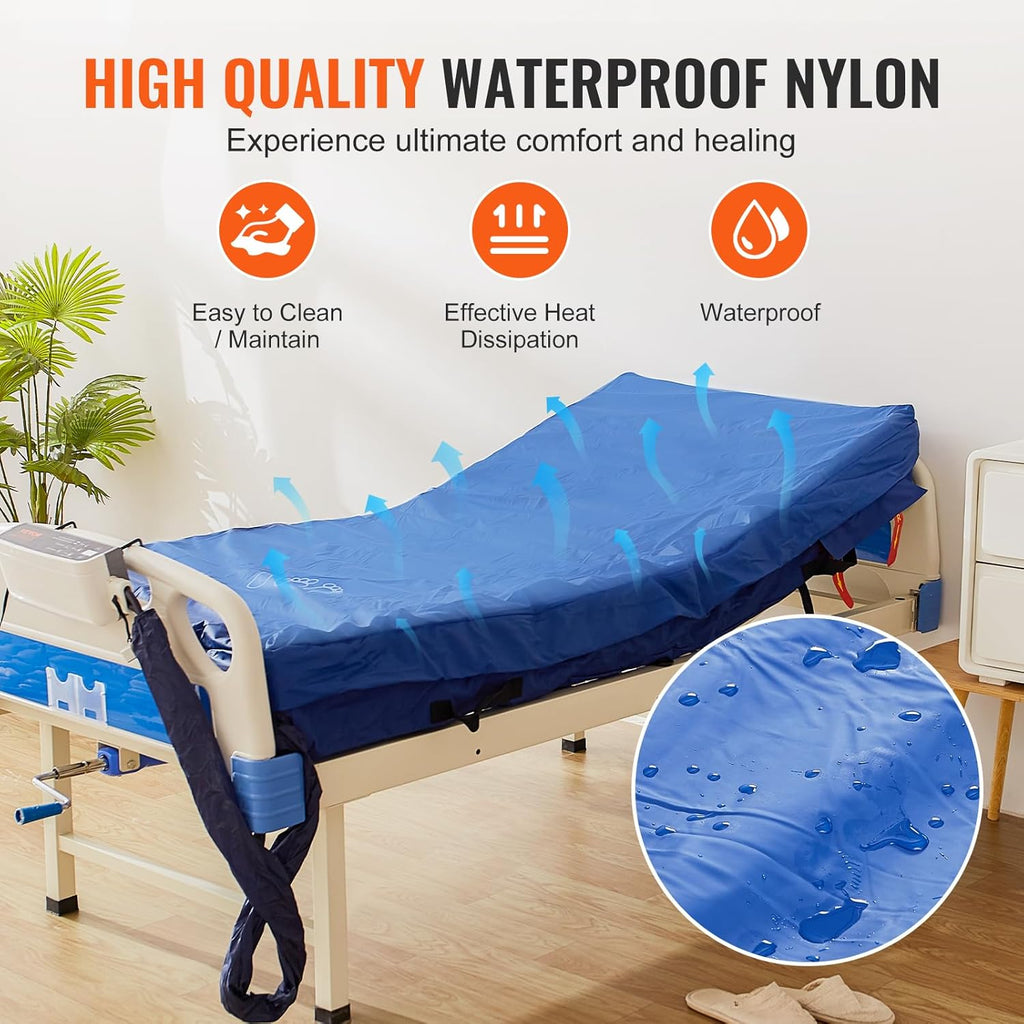 Alternating Air Pressure Mattress, Dual-Layer Pad for Hospital Beds, 450LBS Loading with Electric Quiet Pump X168690