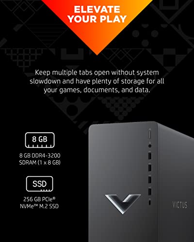 Gaming Desktop Computer, AMD Ryzen 3, 8 GB SDRAM, 256 GB SSD, Windows 11 Home U874