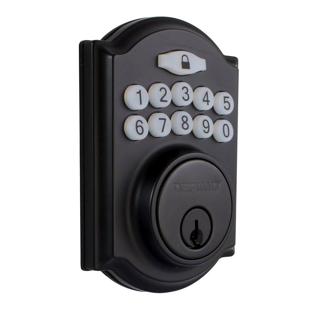 Matte Black Single Cylinder Electronic Keypad Deadbolt J1613