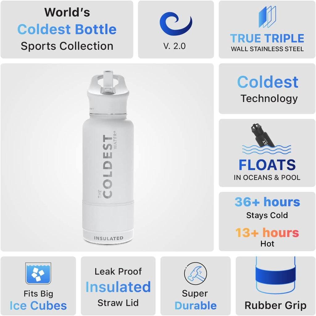 Vacuum Insulated Stainless Steel Water Bottle with Straw Lid A8488