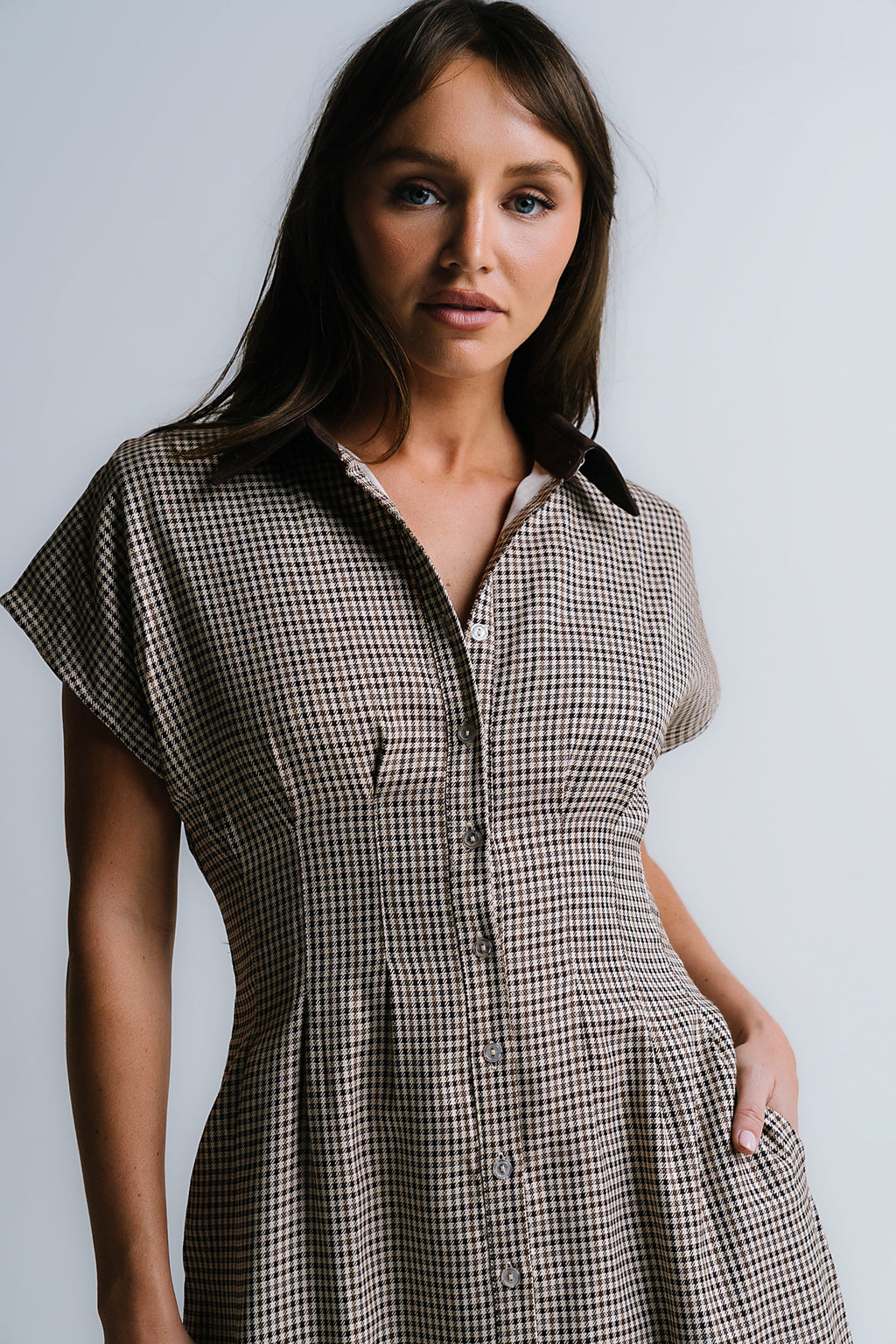 Houndstooth Maxi Dress R56735