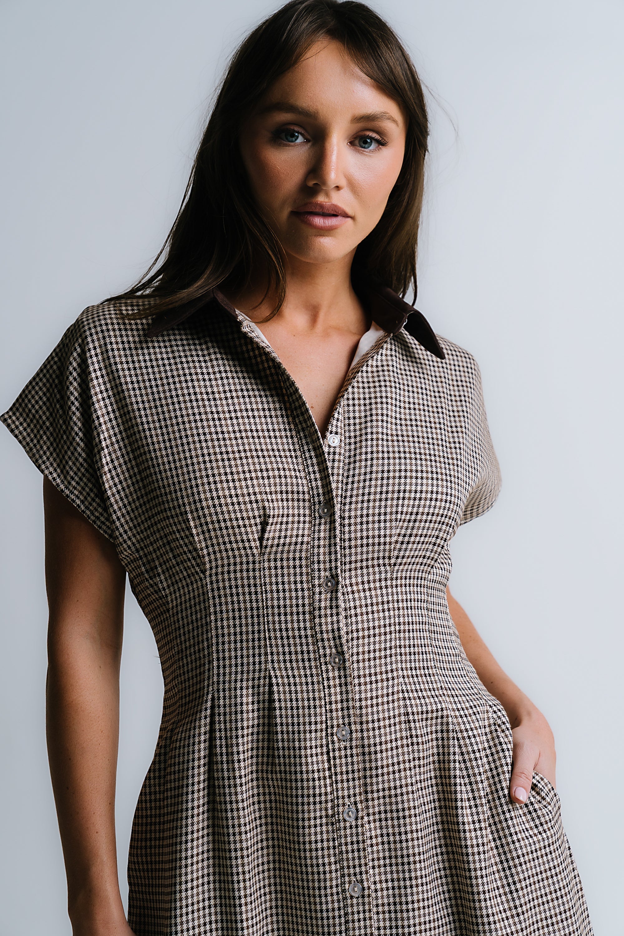 Houndstooth Maxi Dress R56735