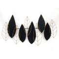 Black/Gold Metal Leaf Wall Decor T79882