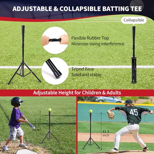 7x7 ft Baseball & Softball Practice Net with Bow Frame, Carry Bag P403
