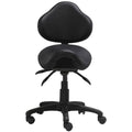 Rolling Saddle Stool with Adjustable Height and Backrest Z907266