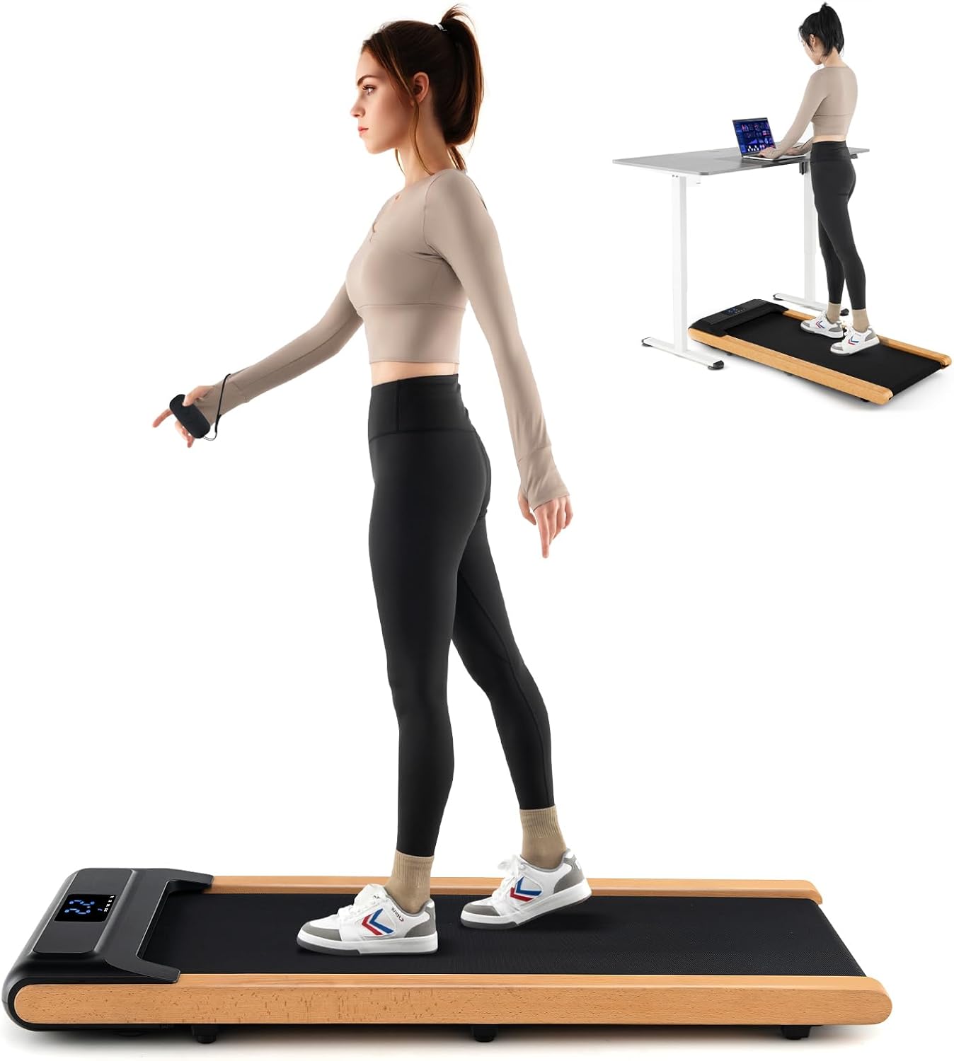 Walking Pad Treadmill with Remote Control and LED Display O77982